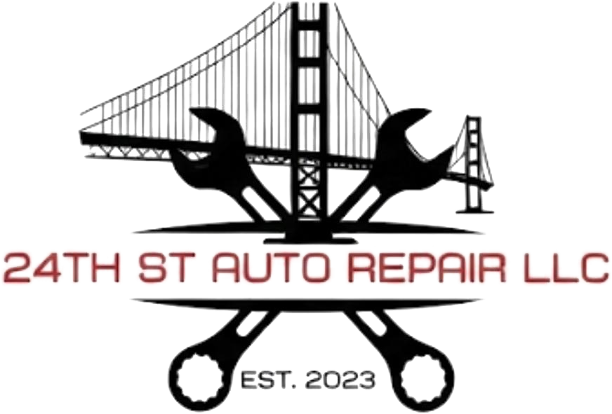Logo oficial de 24th Street Auto Repair con el Golden Gate y llaves mecánicas
